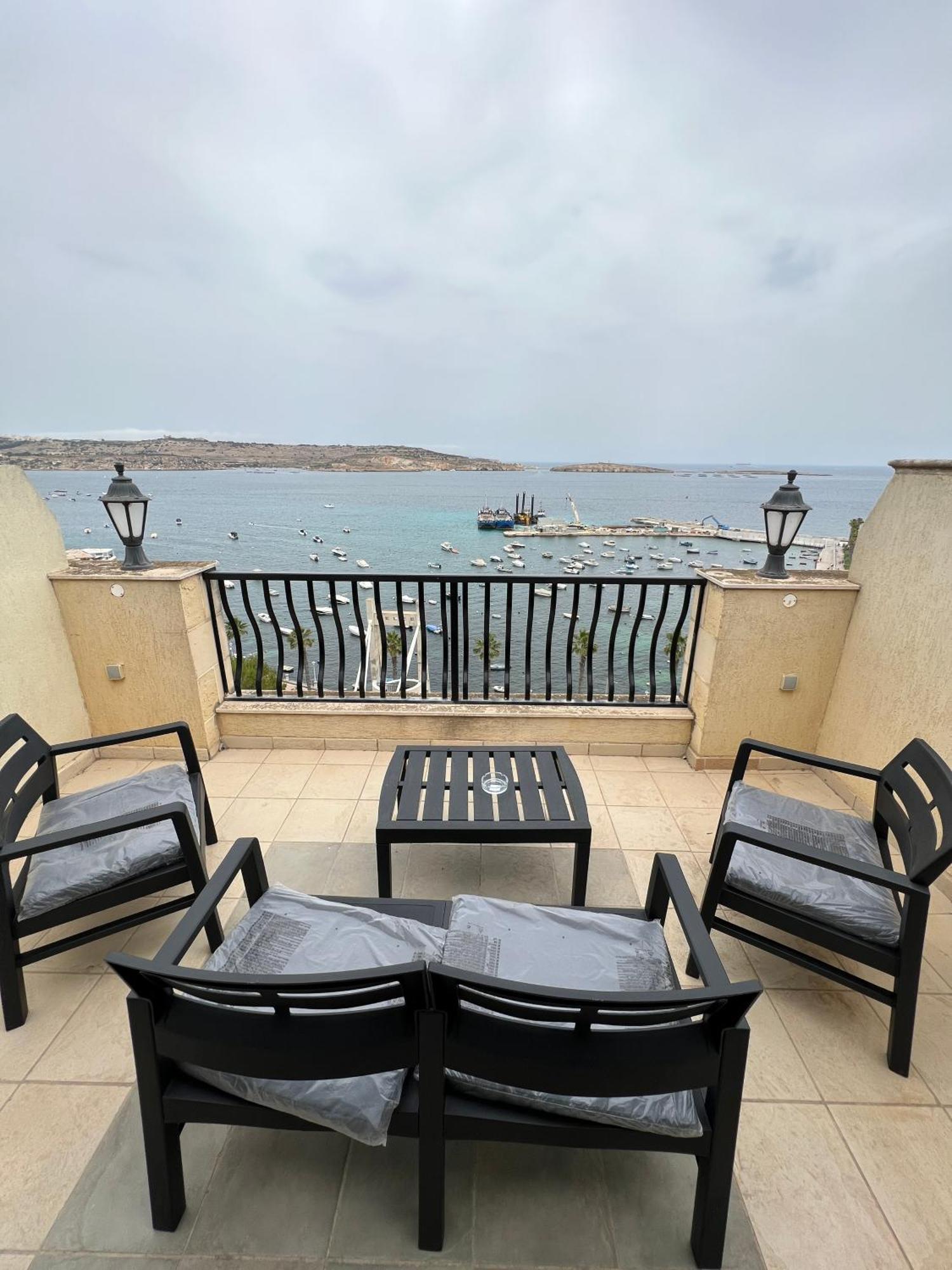 Sea View Penthouse Apartman San Pawl il-Baħar Kültér fotó